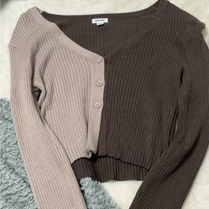 Garage Half and half button down top